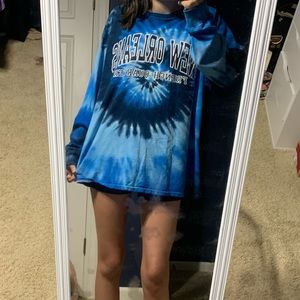 Blue New Orleans tie dye longsleeve T!!